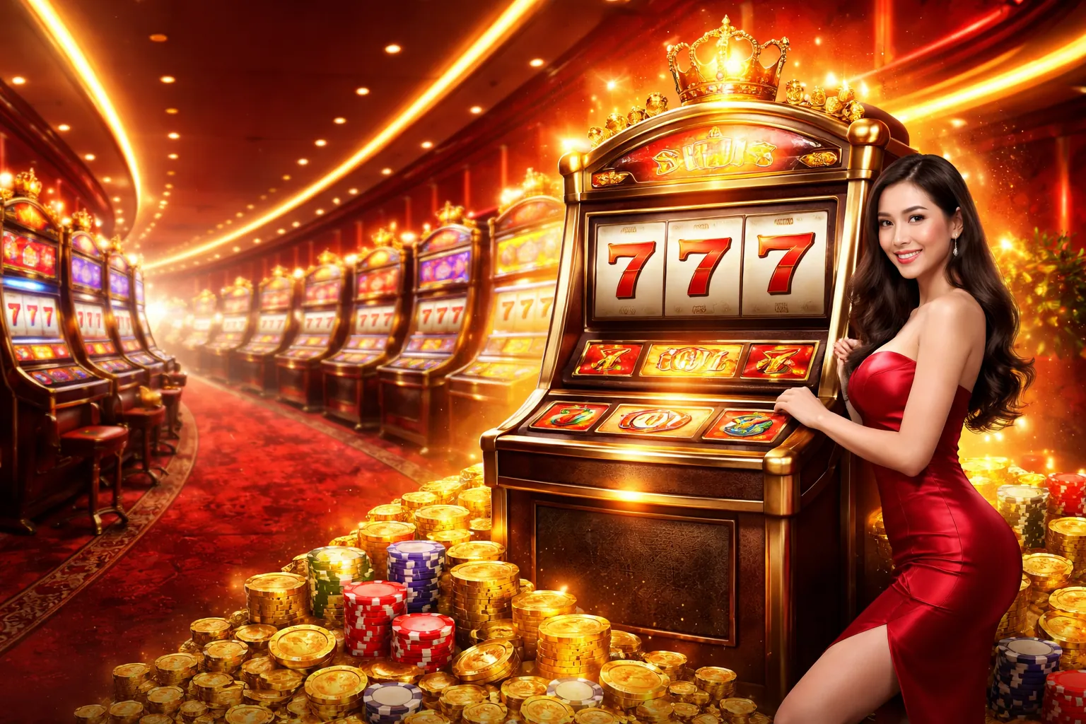 Hình ảnh chính trò chơi Slot f1680 win, với các biểu tượng slot game rực rỡ và hiệu ứng jackpot